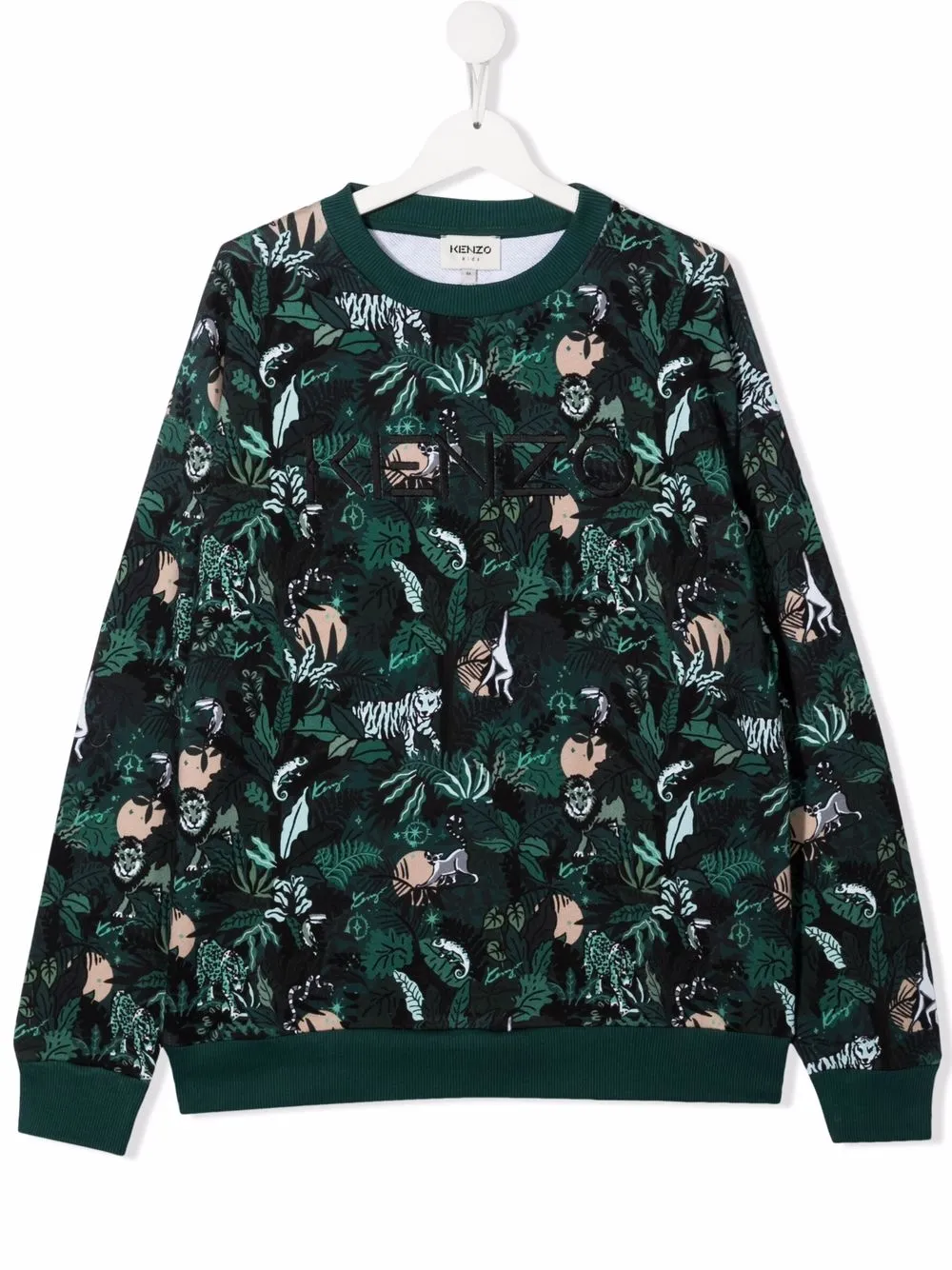 

Kenzo Kids sudadera con estampado tropical - Verde