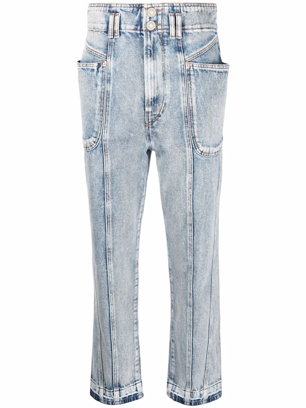 фото Isabel marant étoile укороченные джинсы с завышенной талией