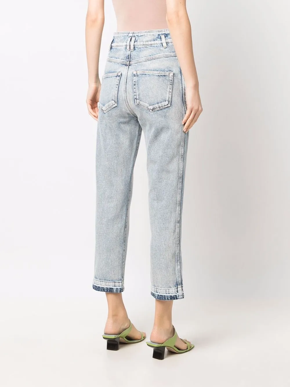 фото Isabel marant étoile укороченные джинсы с завышенной талией