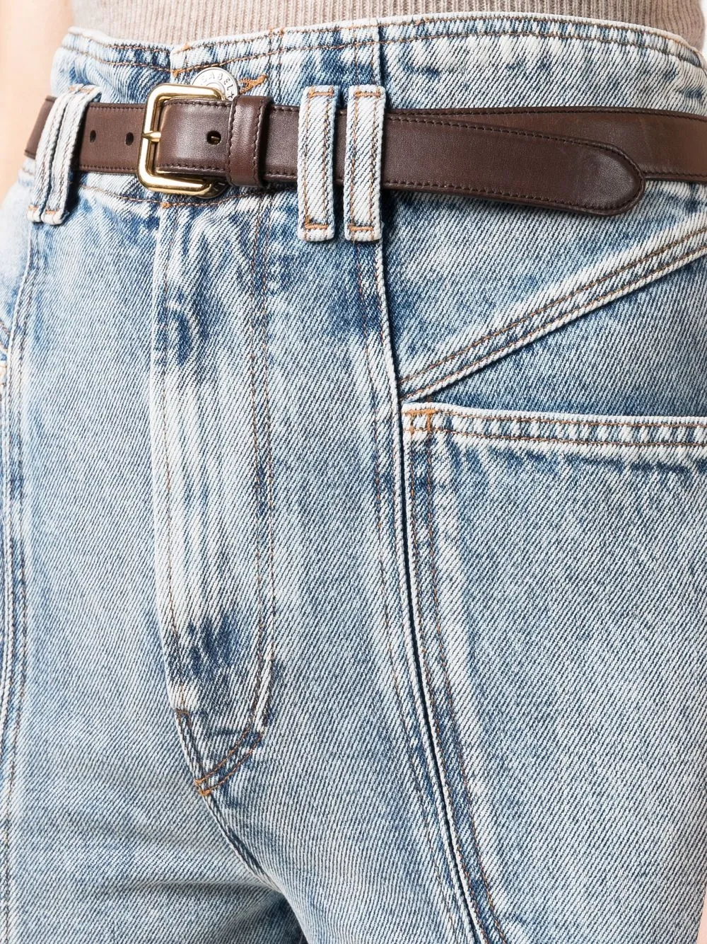 фото Isabel marant étoile укороченные джинсы с завышенной талией