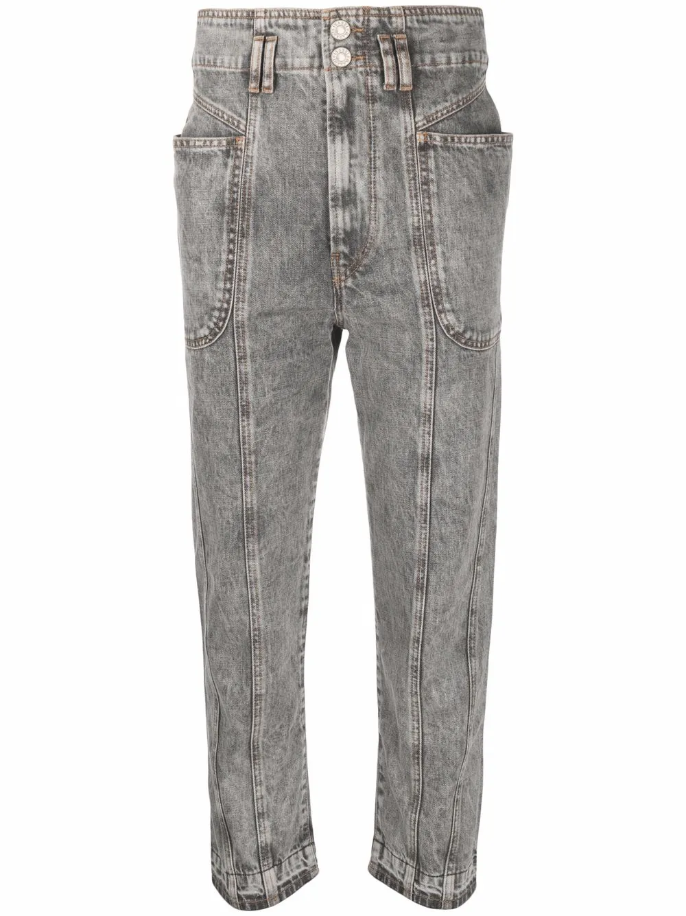 фото Isabel marant étoile укороченные джинсы с завышенной талией