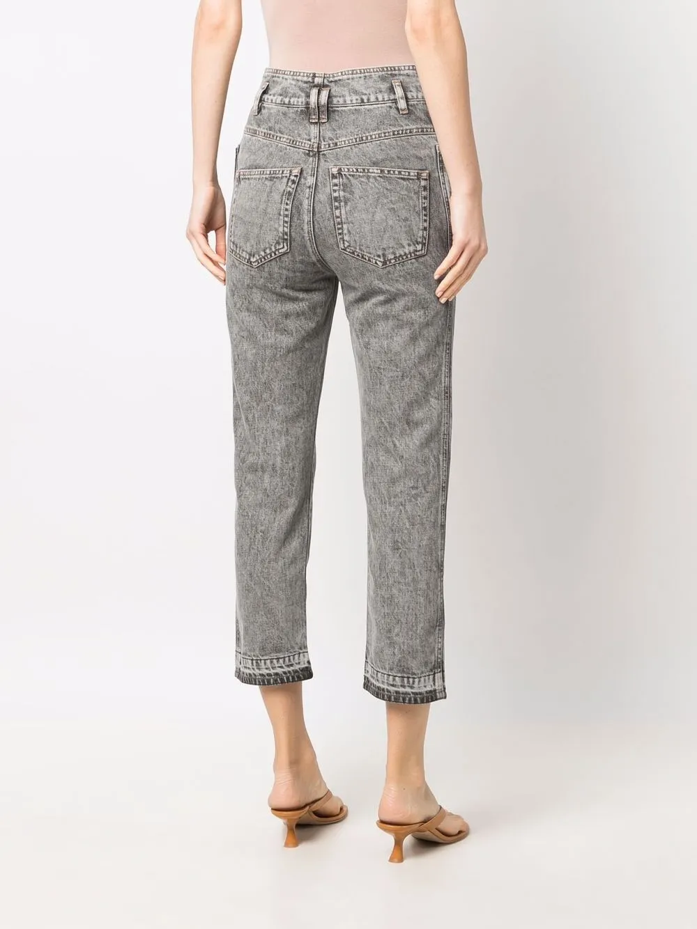 фото Isabel marant étoile укороченные джинсы с завышенной талией