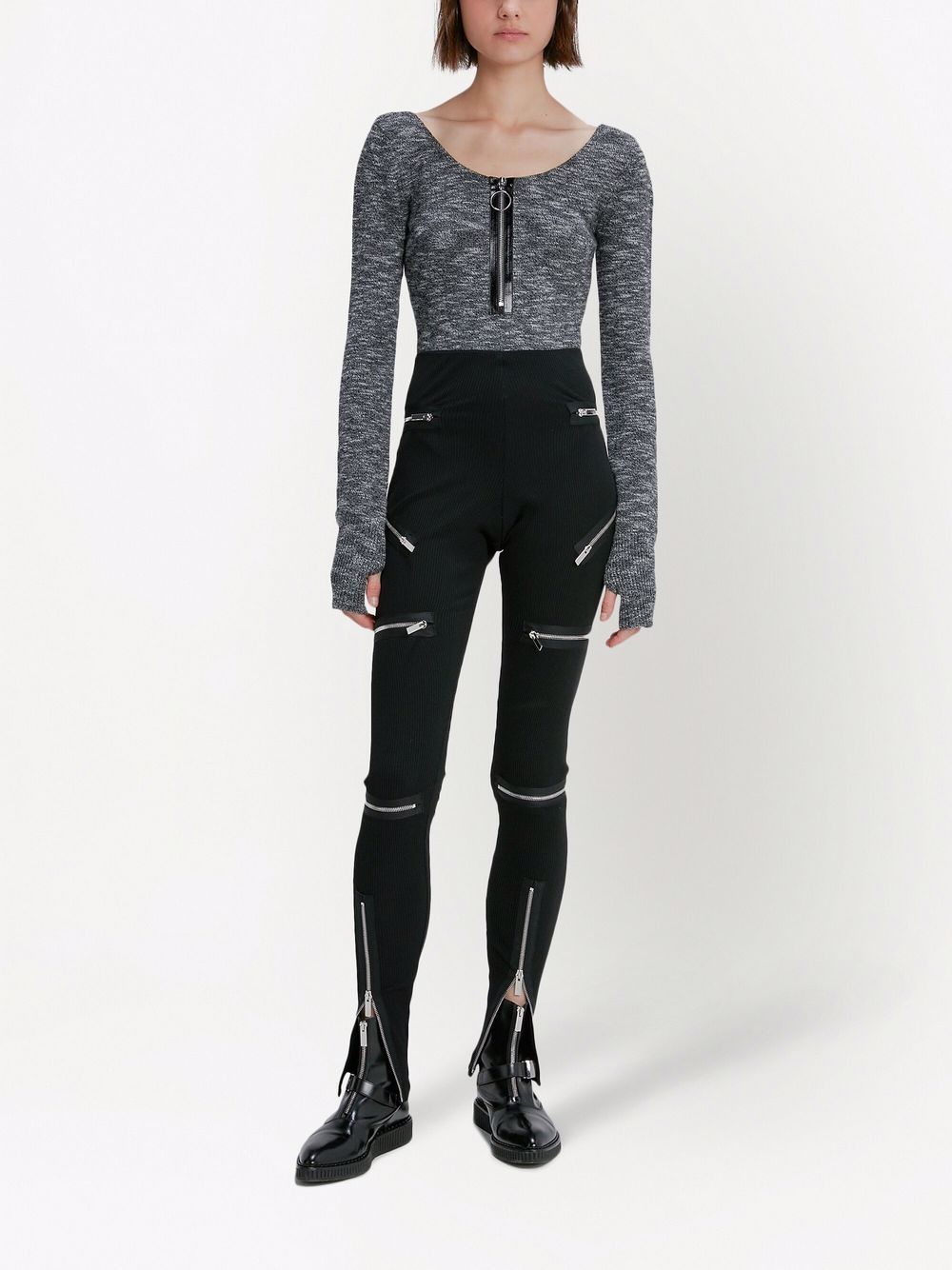 фото Christopher kane ribbed jersey zip trousers