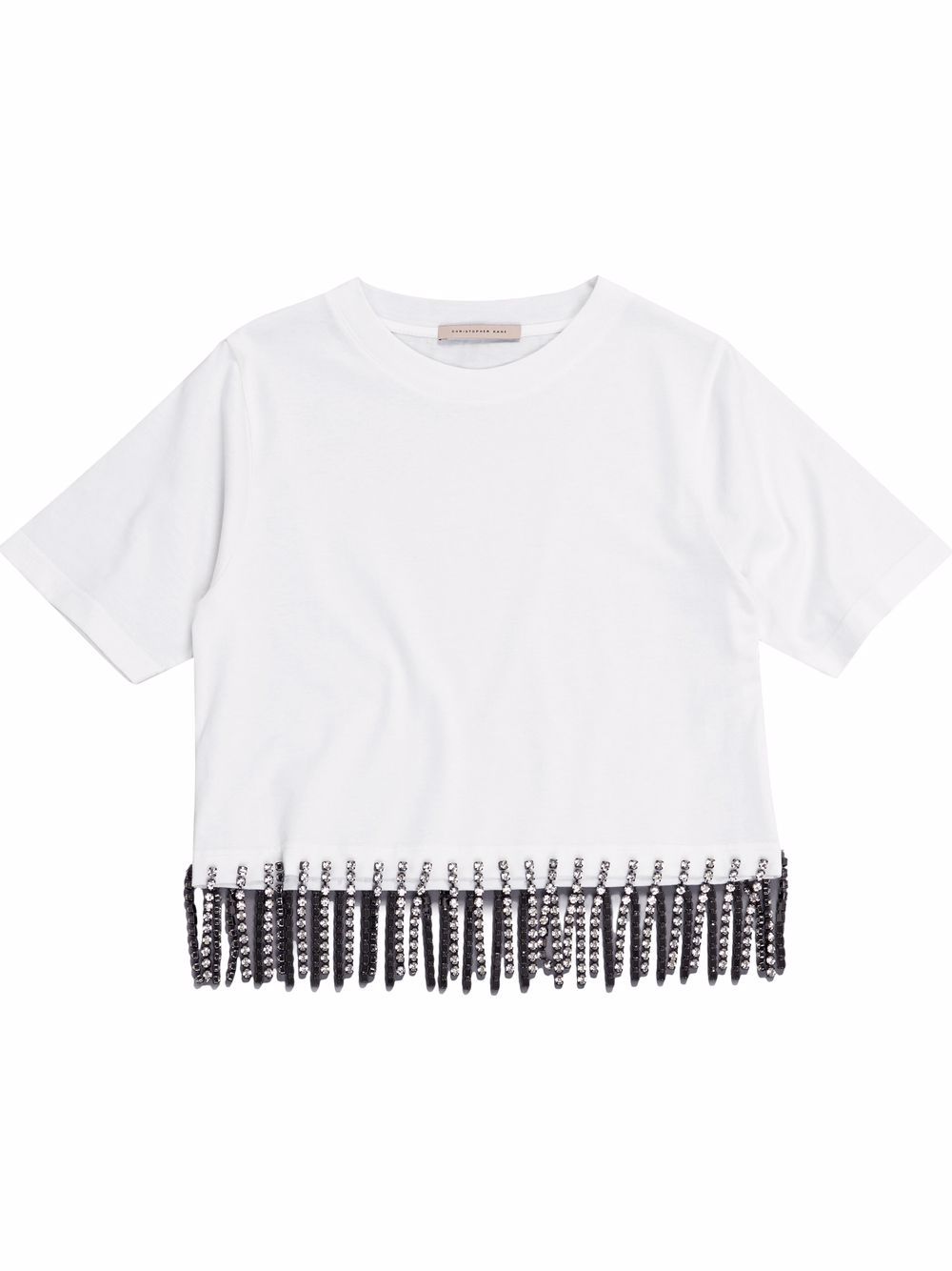 фото Christopher kane crystal cupchain cropped t shirt