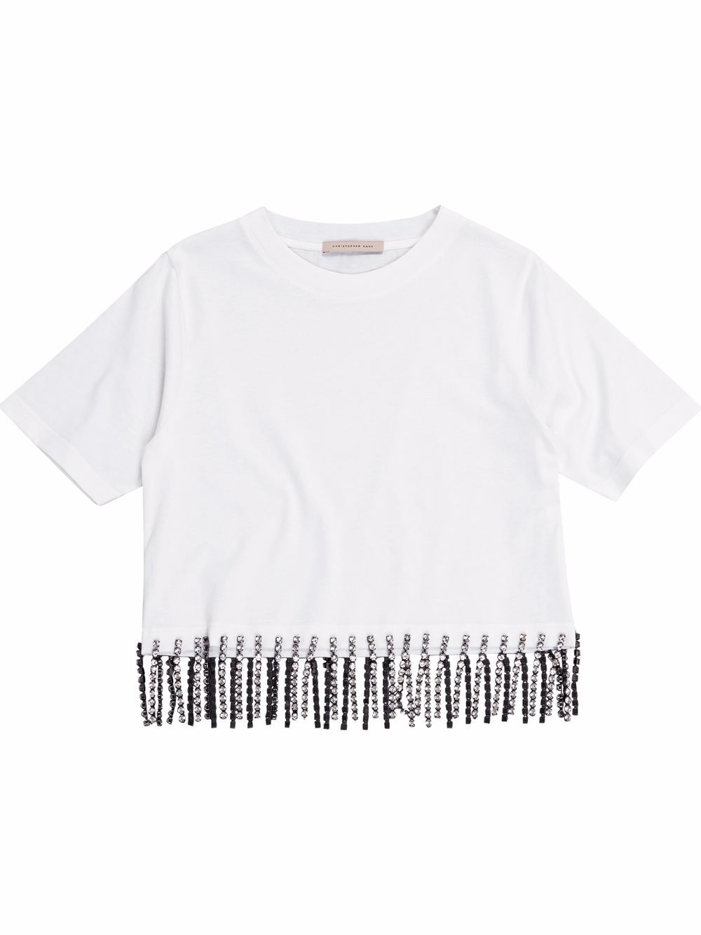 фото Christopher kane crystal cupchain cropped t shirt