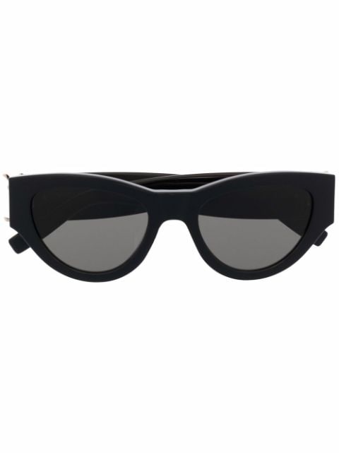 Saint Laurent Eyewear Óculos de sol gatinho com lentes coloridas