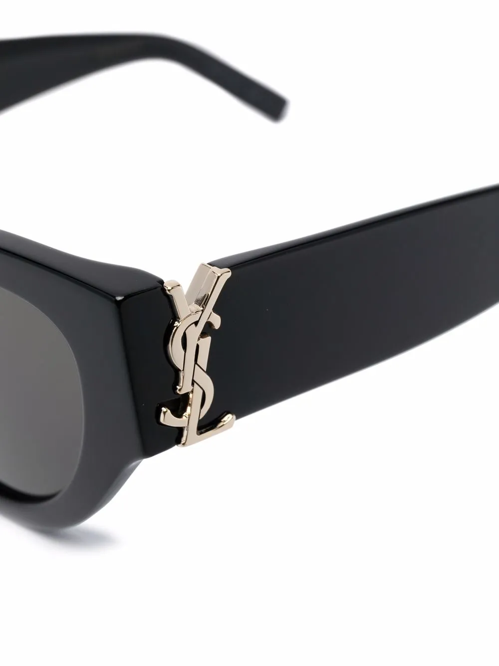 YSL Cat Eye Logo Arm Glasses