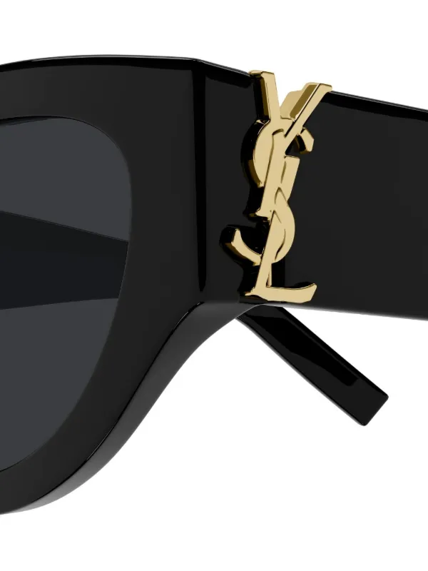 Saint Laurent Eyewear oval-frame Sunglasses | Black | FARFETCH