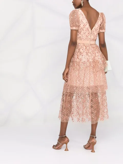 Shop Self-Portrait long sequin 