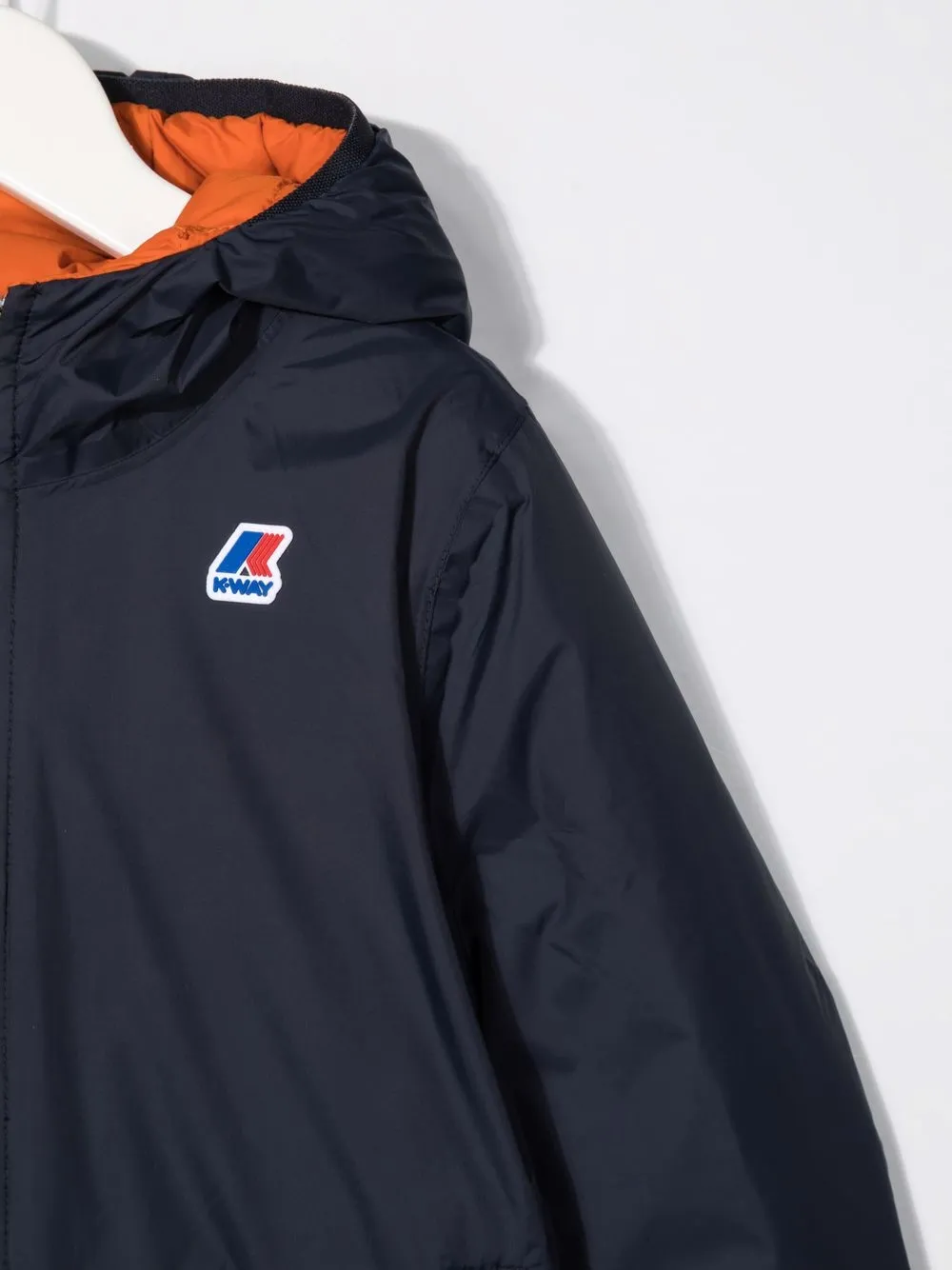 K-way Padded Reversible Down Jacket In Orange