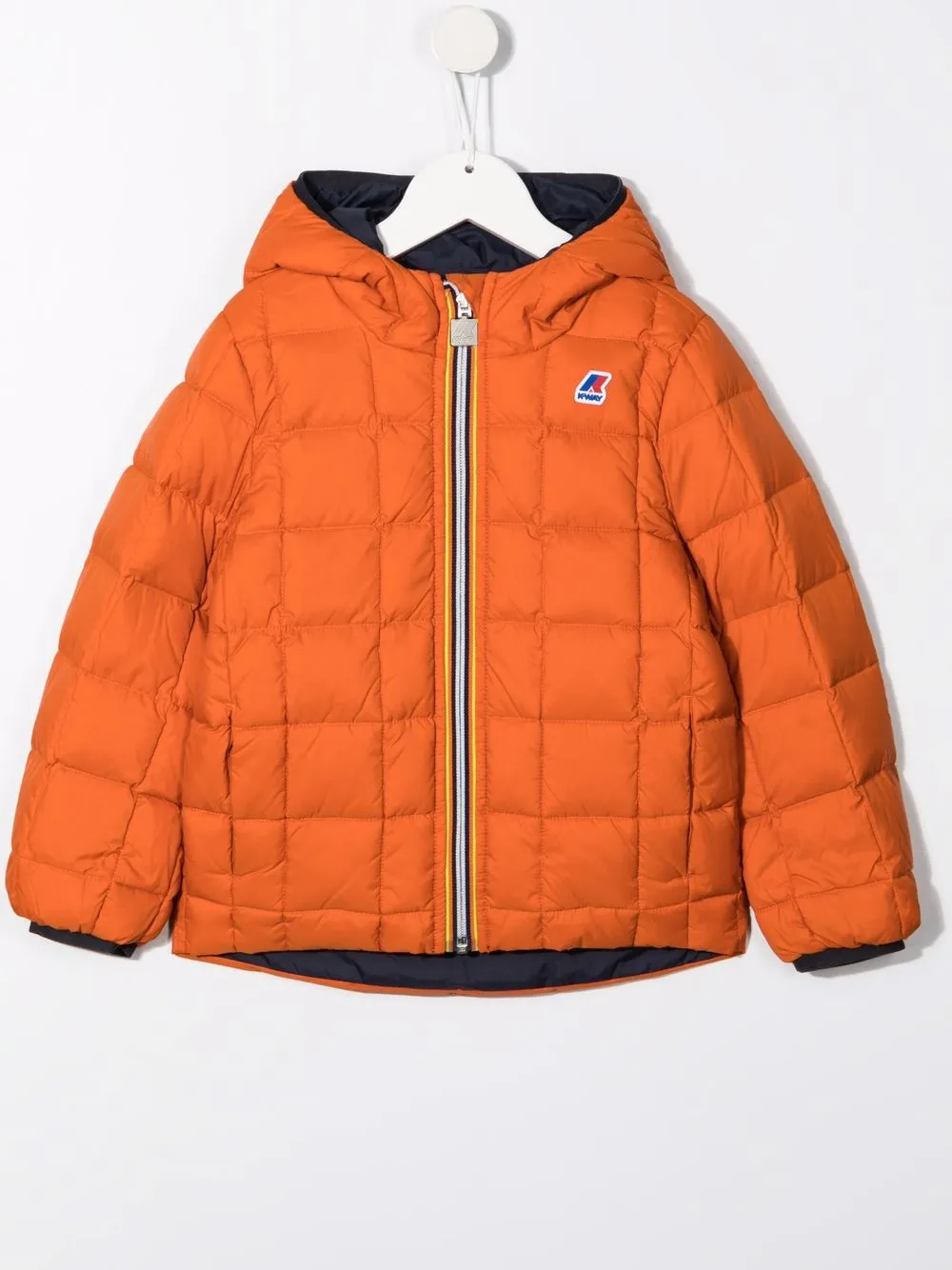 K-way Padded Reversible Down Jacket In Orange