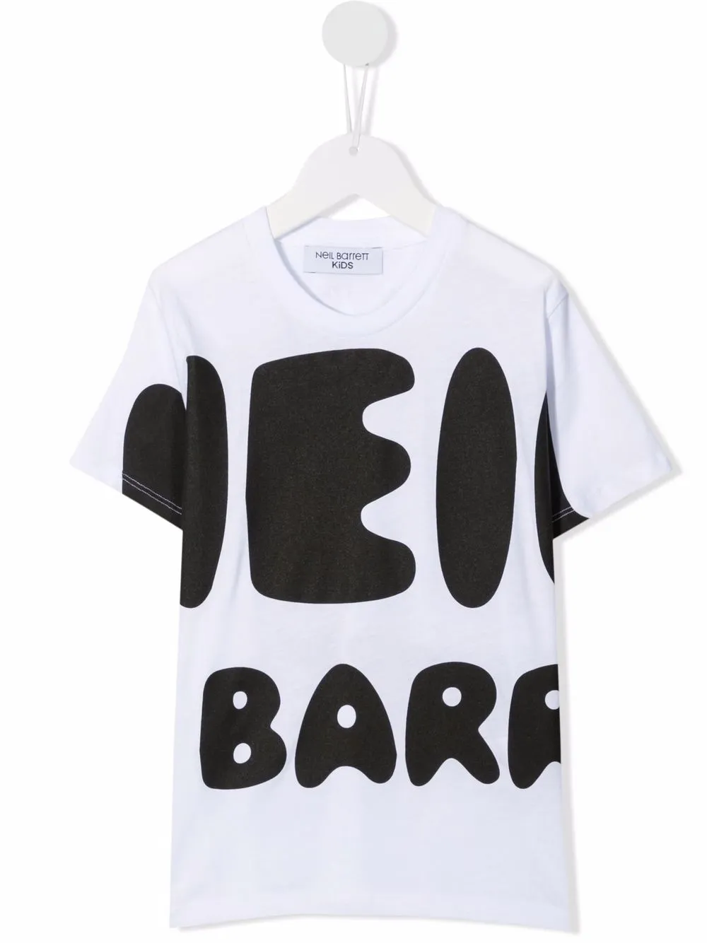 

Neil Barrett Kids playera con logo y eslogan - Blanco