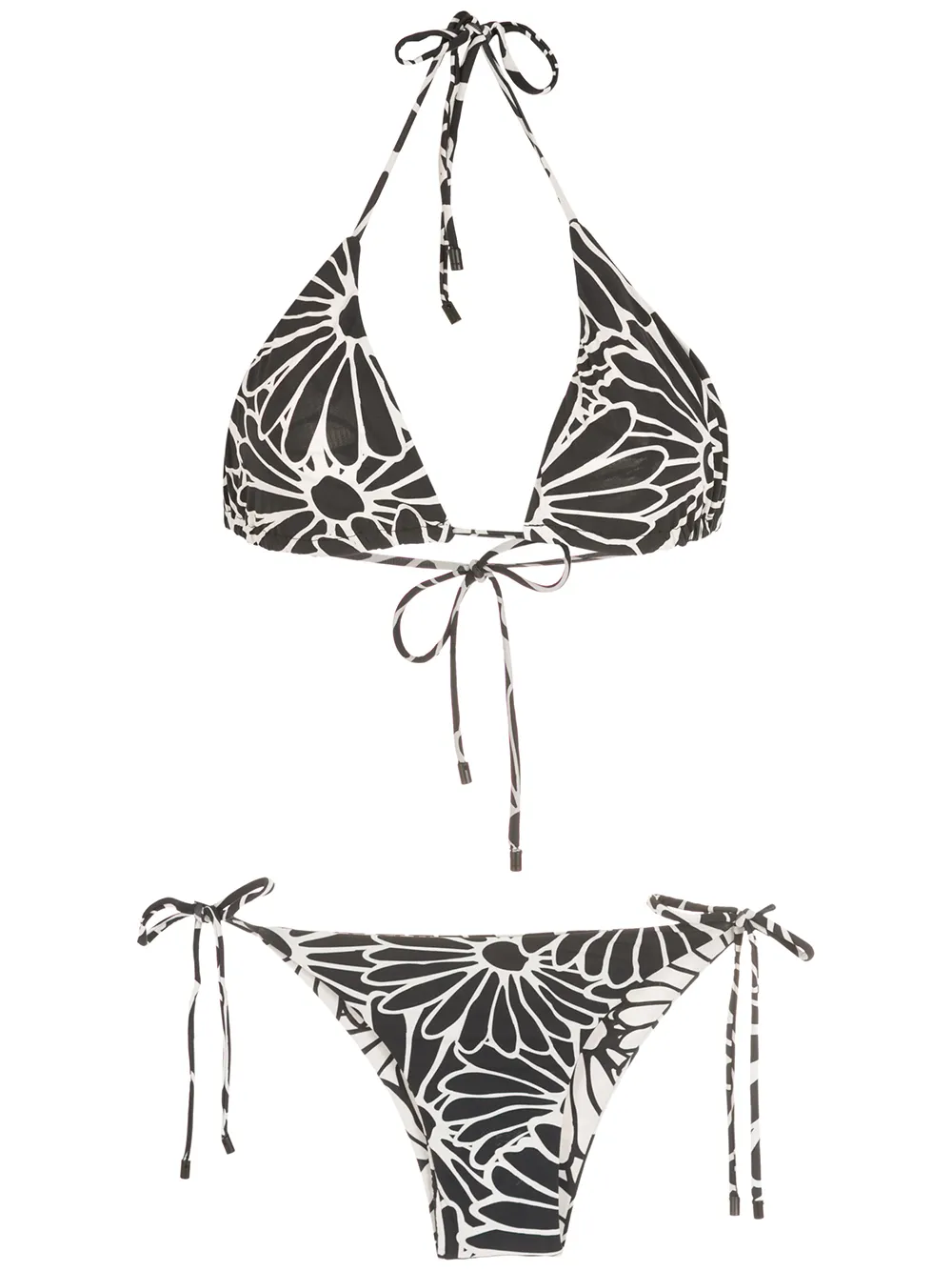 

Osklen floral-print triangle-cup bikini set - Black