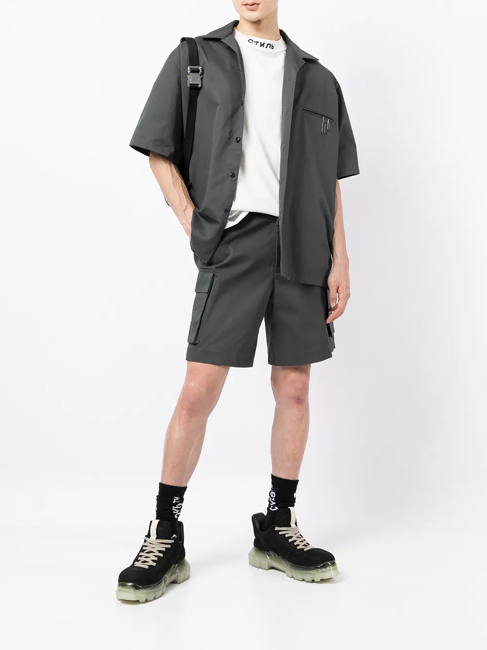 фото Off-white рубашка с металлическим декором
