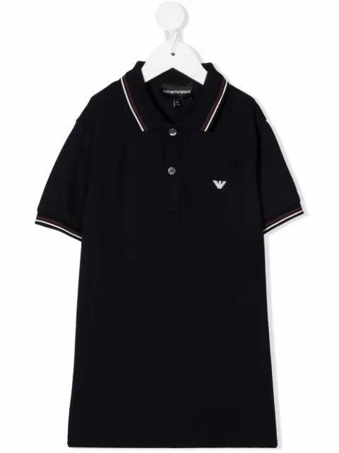 Emporio Armani Kids Camisa polo com logo bordado 