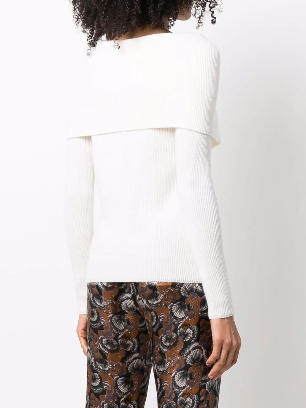 Max Mara Filovia Ribbed-knit Top In White