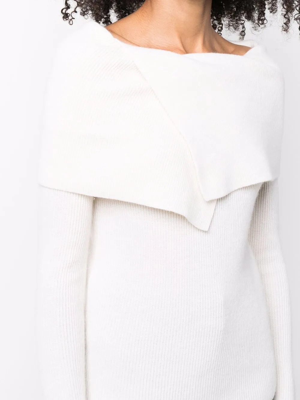 Max Mara Filovia Ribbed-knit Top In White