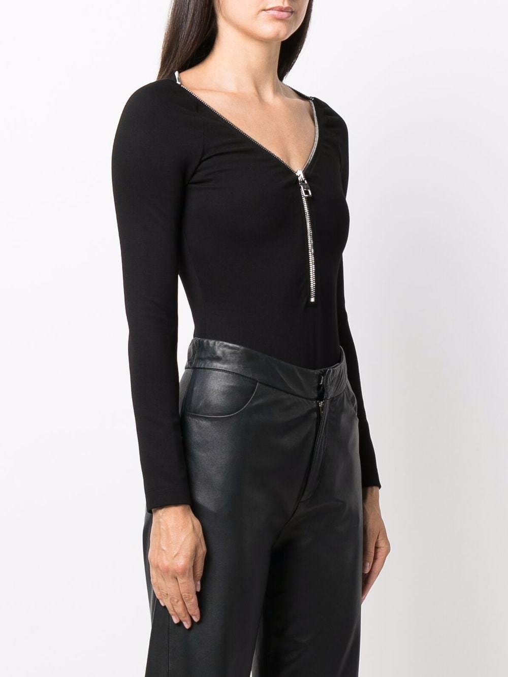 Alexander McQueen zip-detail Long Sleeve Bodysuit - Farfetch