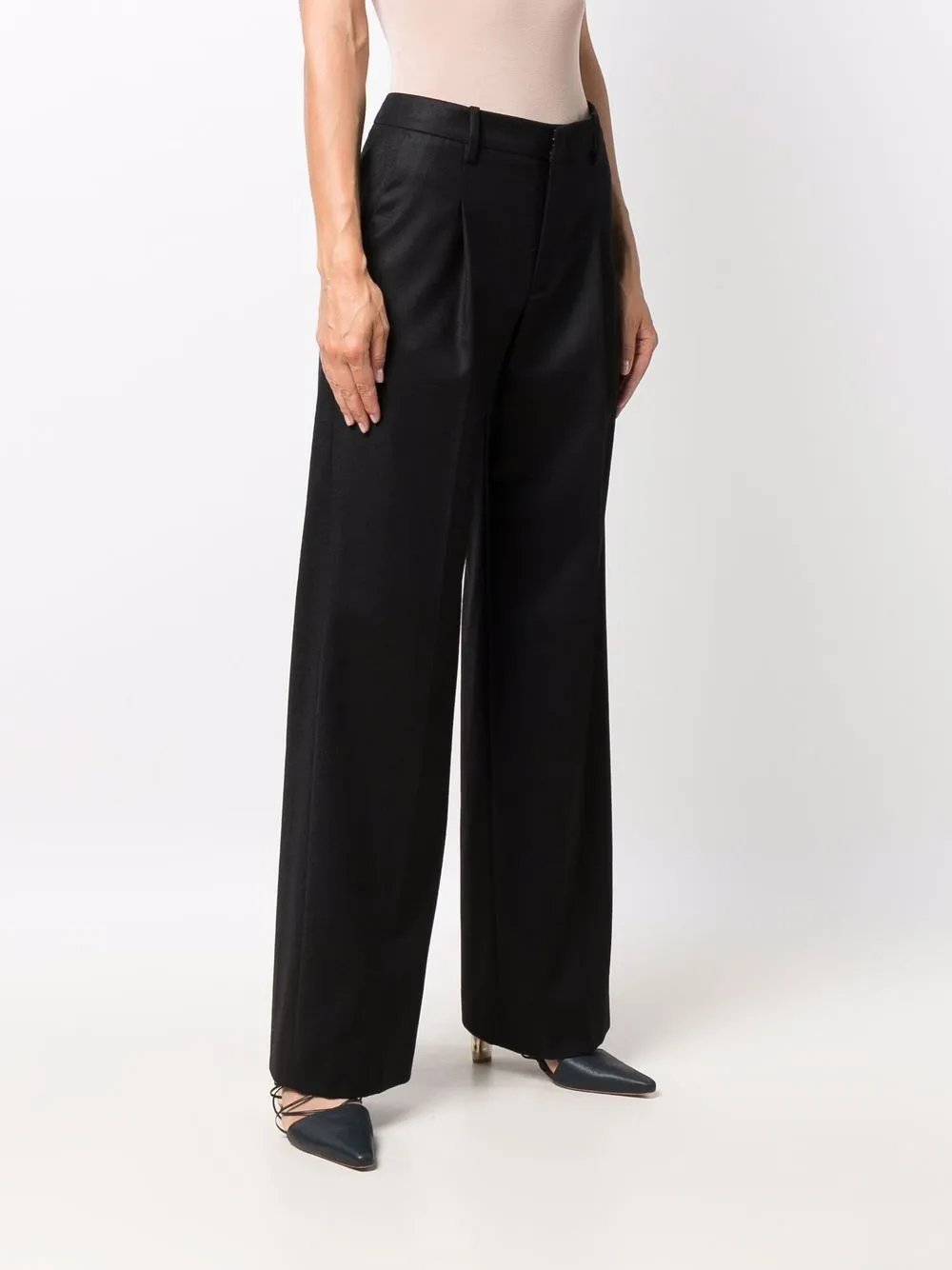 PT Torino Broek met wijde pijpen Zwart