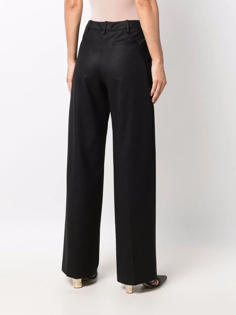 PT Torino Broek met wijde pijpen Zwart