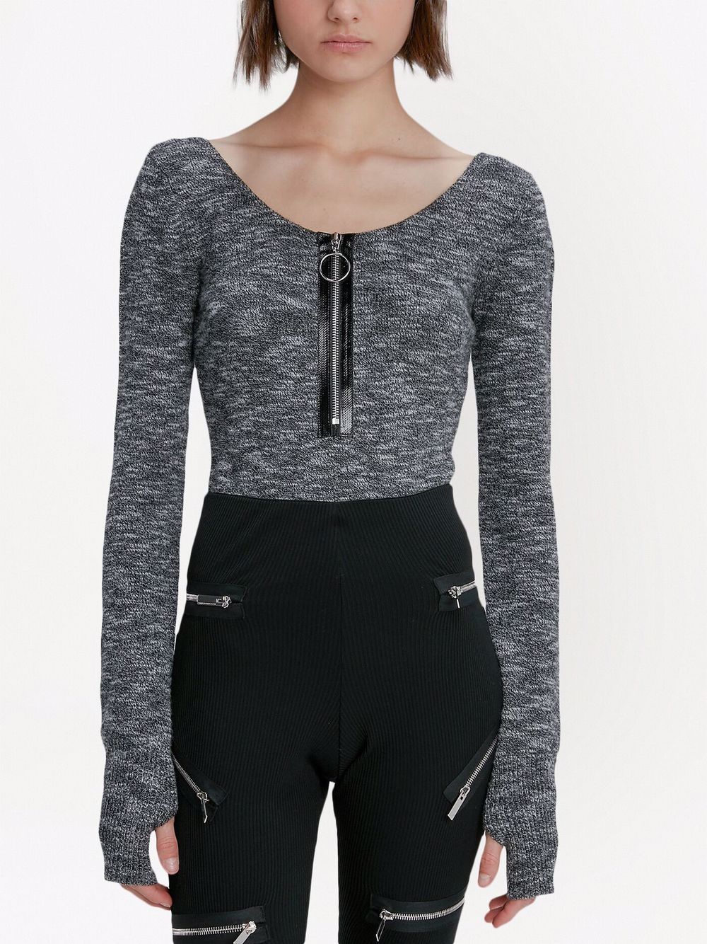 фото Christopher kane patent zip knit bodysuit