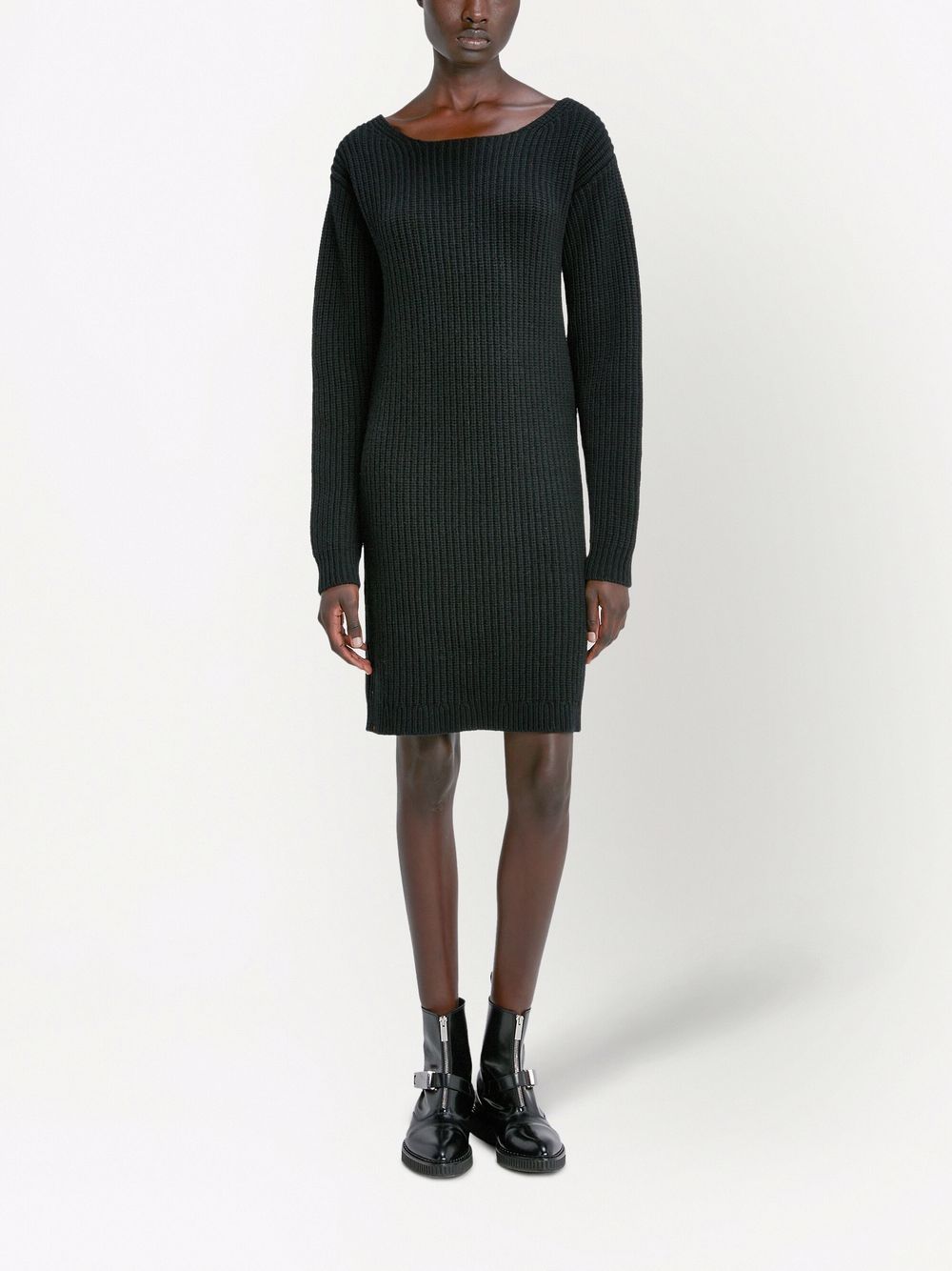 фото Christopher kane crystal buckle chunky knit dress