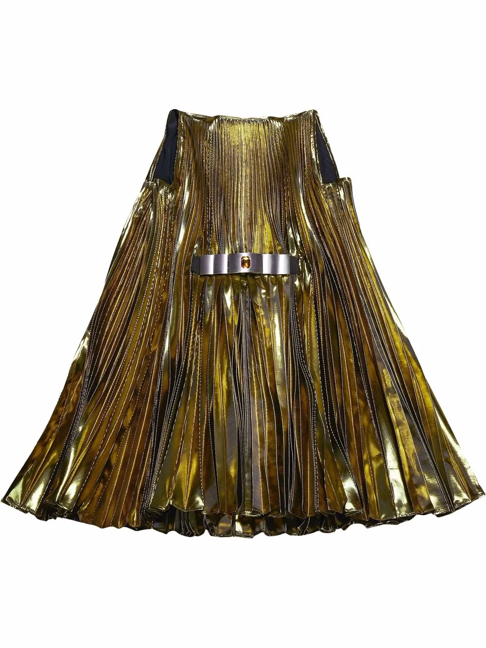 Christopher Kane плиссированное платье из ткани ламе