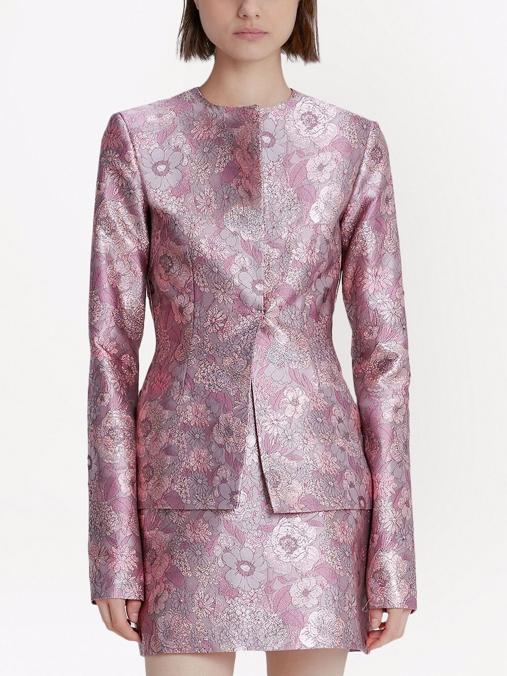 фото Christopher kane floral jacquard jacket