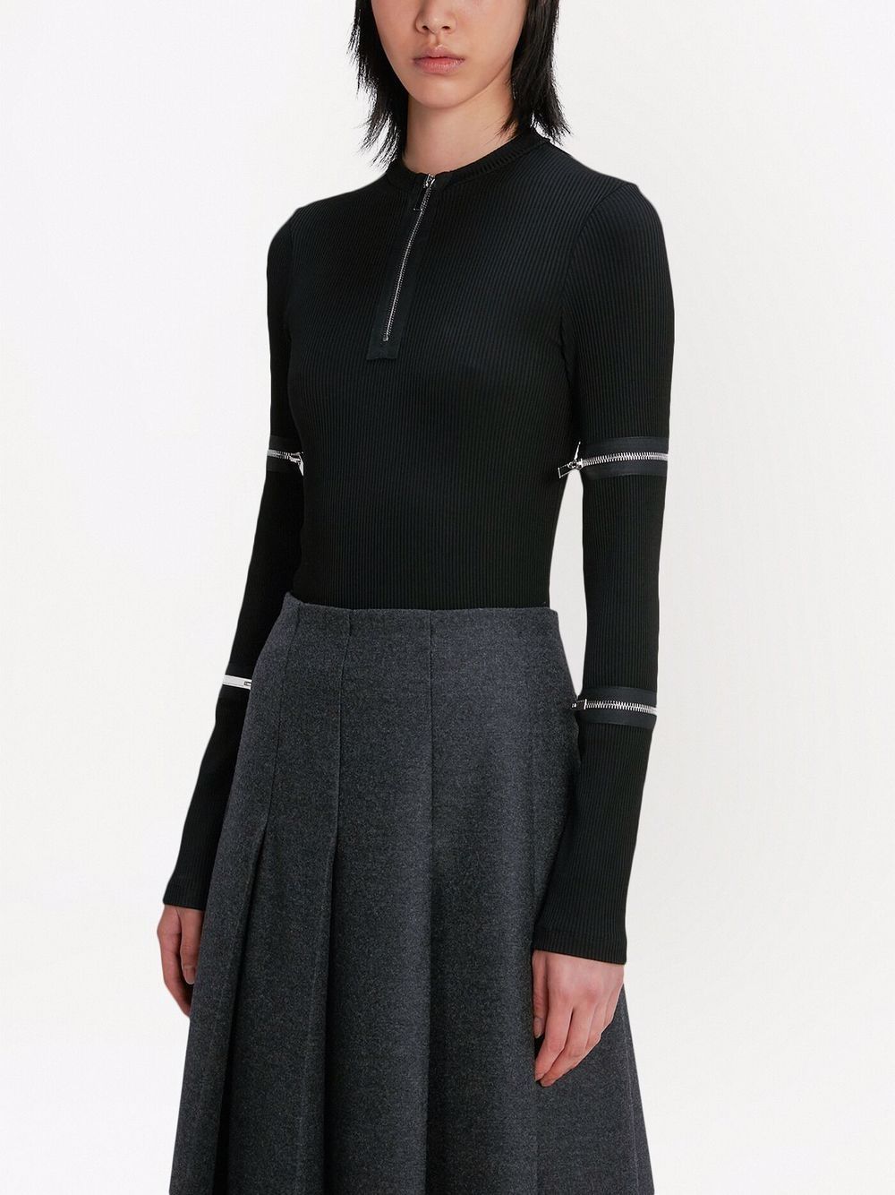 фото Christopher kane ribbed jersey zip top