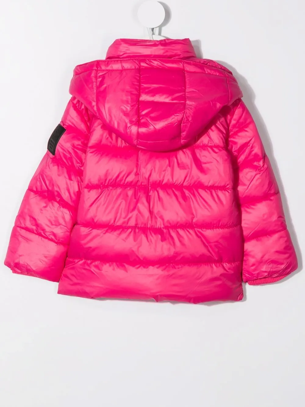 Shop Diesel Hooded Padded Coat In Pink