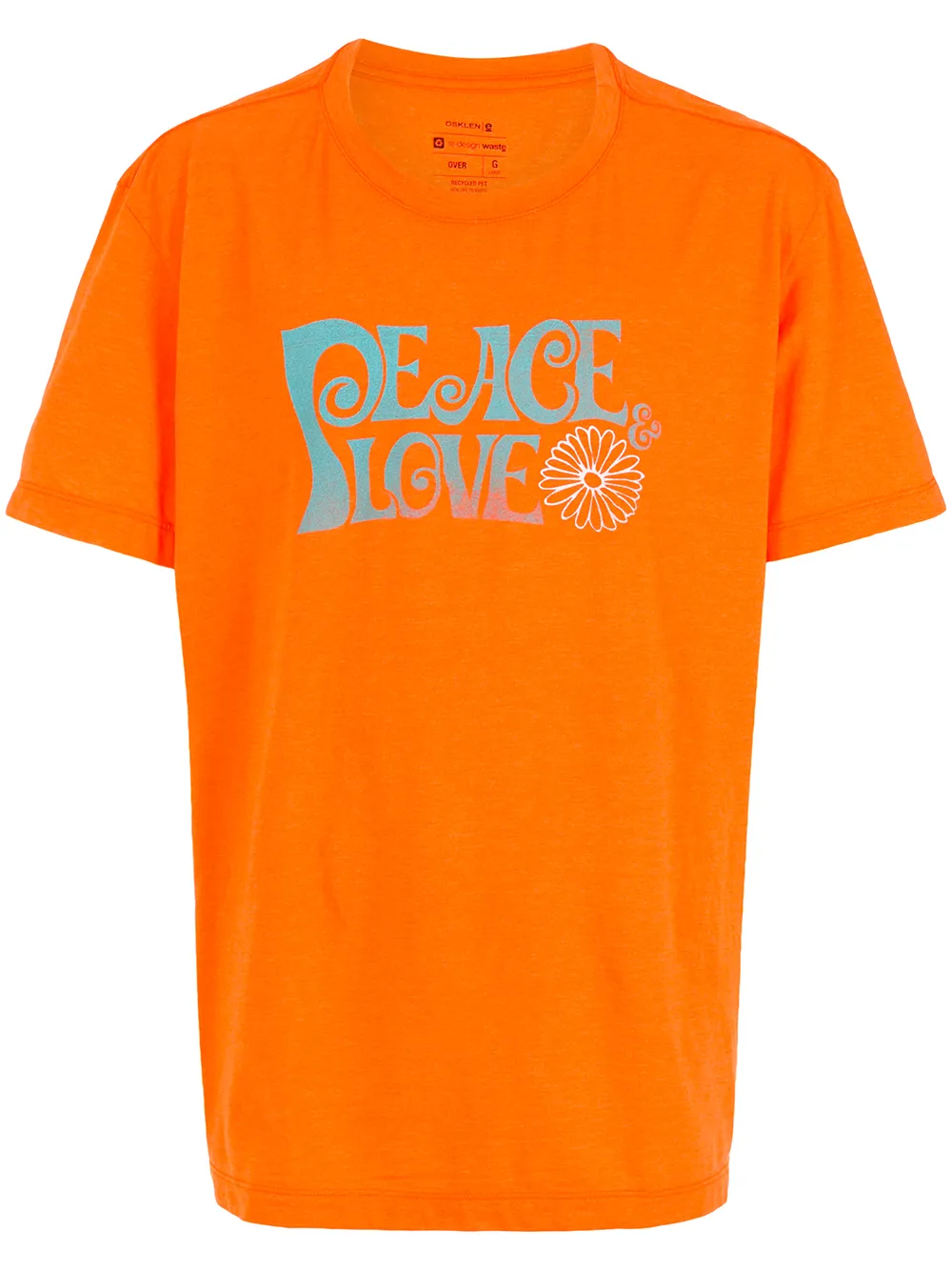 Osklen Peace Love Print T-shirt In Orange