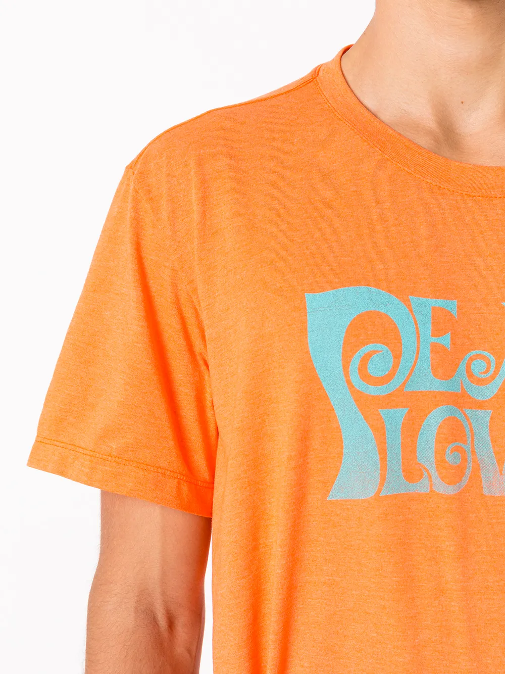 Osklen Peace Love Print T-shirt In Orange