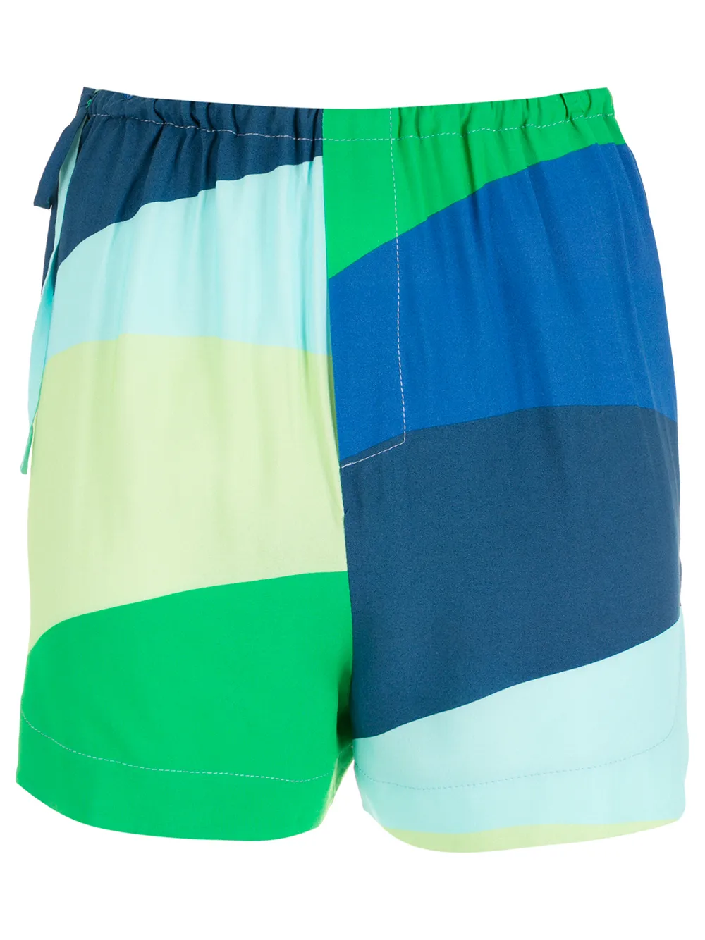 

Osklen colour-block print shorts - Blue