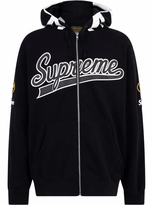 Supreme Vanson Leathers Spider Zip-Up Hoodie