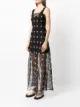 SIR. sheer-overlay polka-dot dress