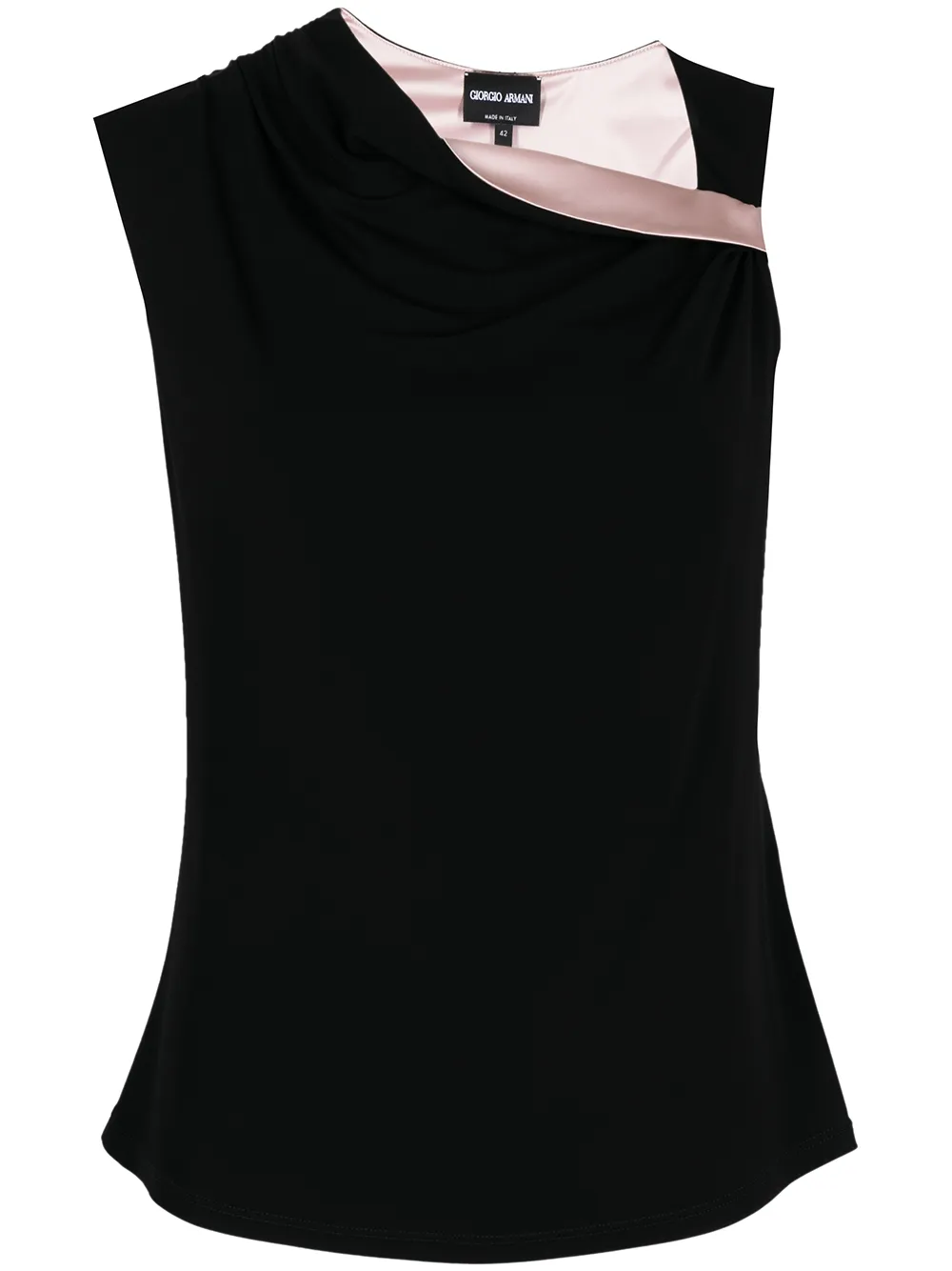 Image 1 of Giorgio Armani ruched-detail sleeveless blouse