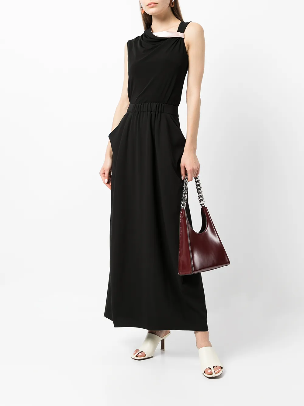 Image 2 of Giorgio Armani ruched-detail sleeveless blouse