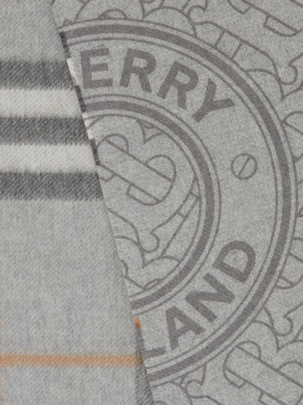 Burberry Pale Blue Logo TB Monogram Jacquard Silk And Wool Scarf 8042210  5045625654530 - Jomashop