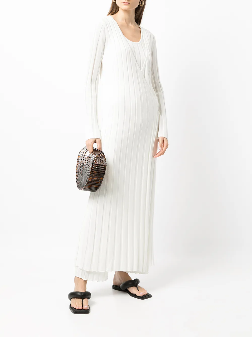 фото Sir. платье в рубчик с длинными рукавами