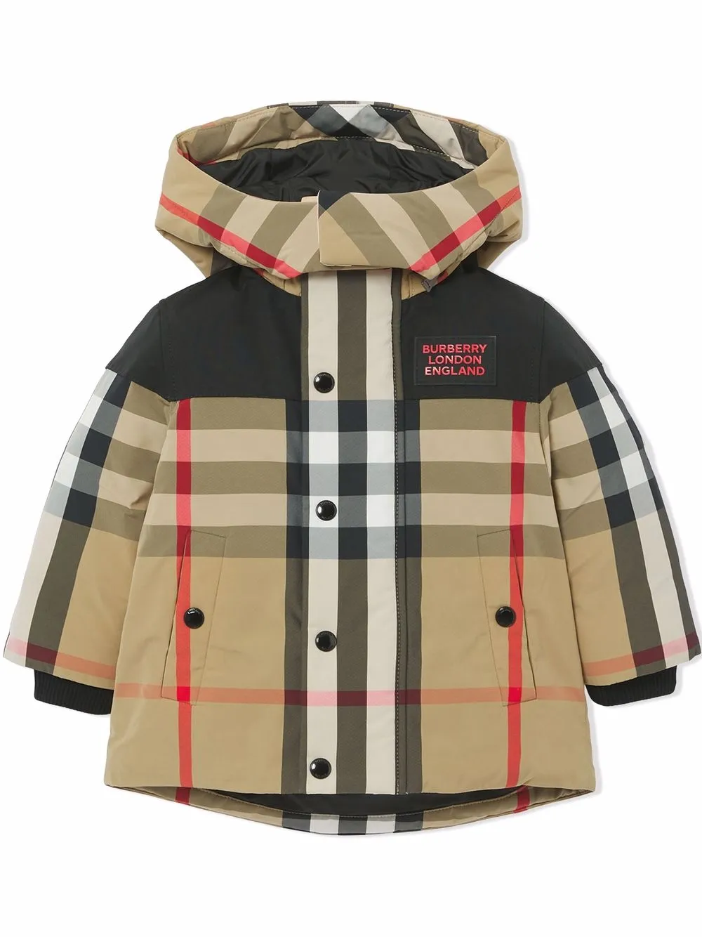 фото Burberry kids пуховик в клетку