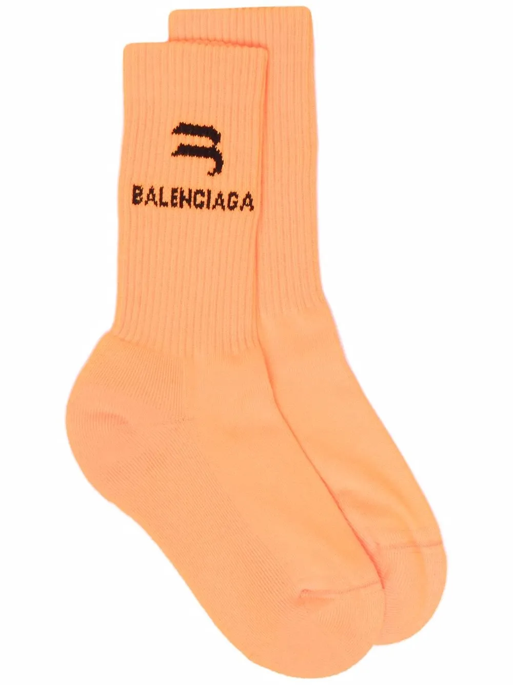 ribbed-knit logo-intarsia socks
