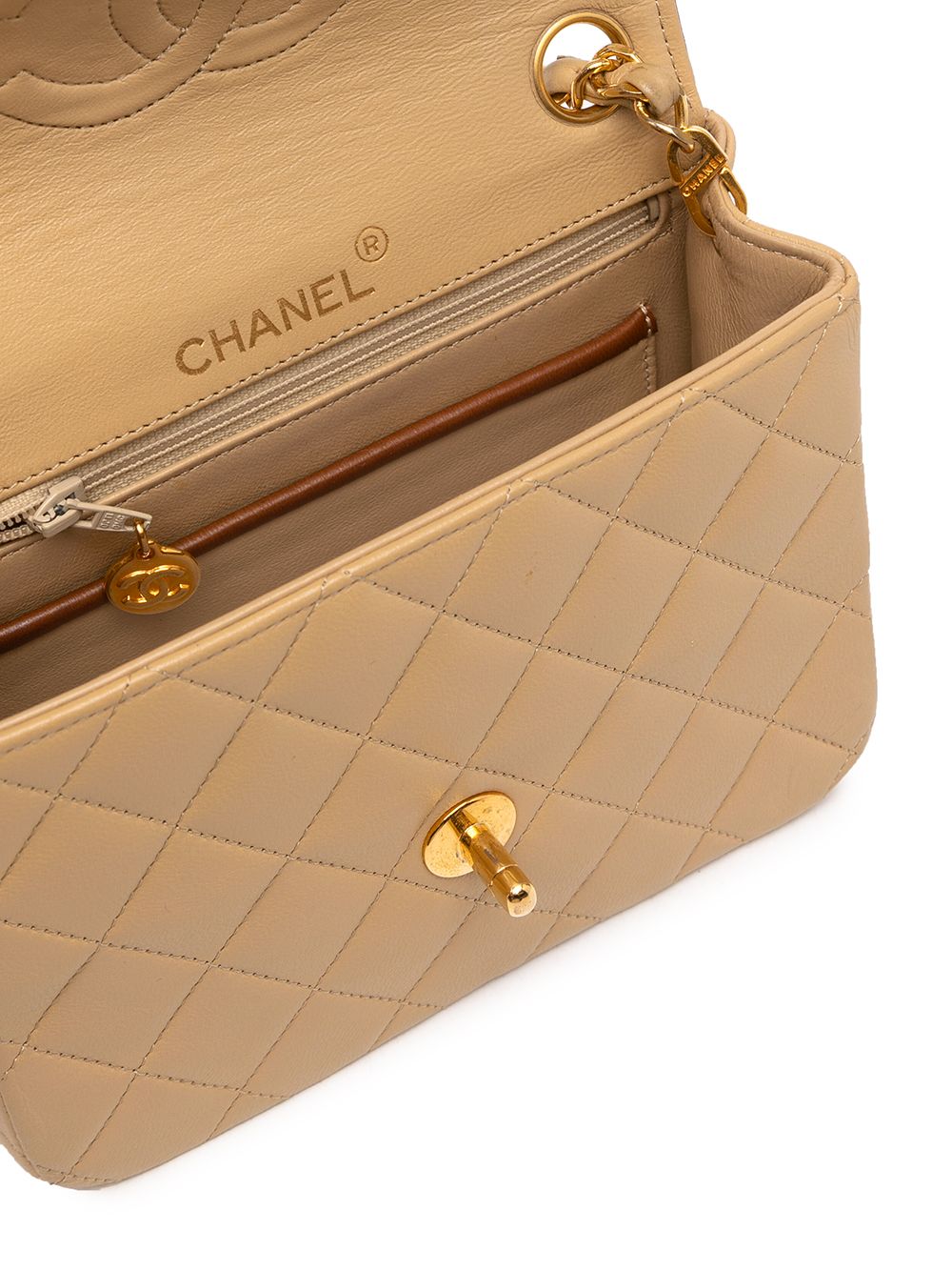 фото Chanel pre-owned мини-сумка через плечо classic flap 1990-го года