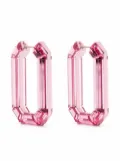 Swarovski Lucent geometric hoops - Pink