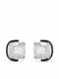 Swarovski Harmonia cushion cut crystal stud earrings - Silver