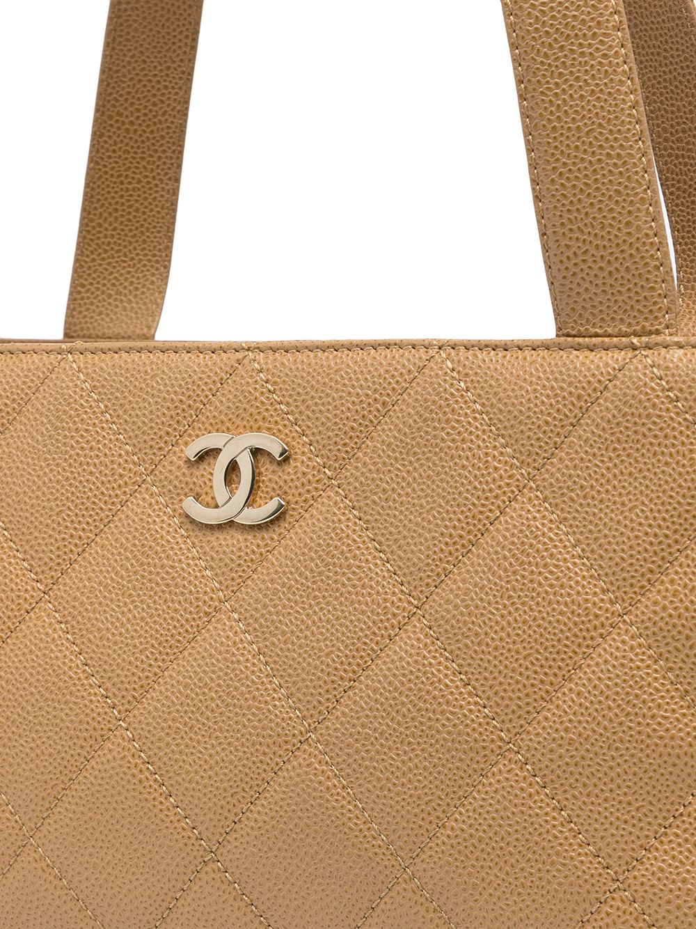 фото Chanel pre-owned стеганая сумка-тоут 2002-го года с логотипом cc