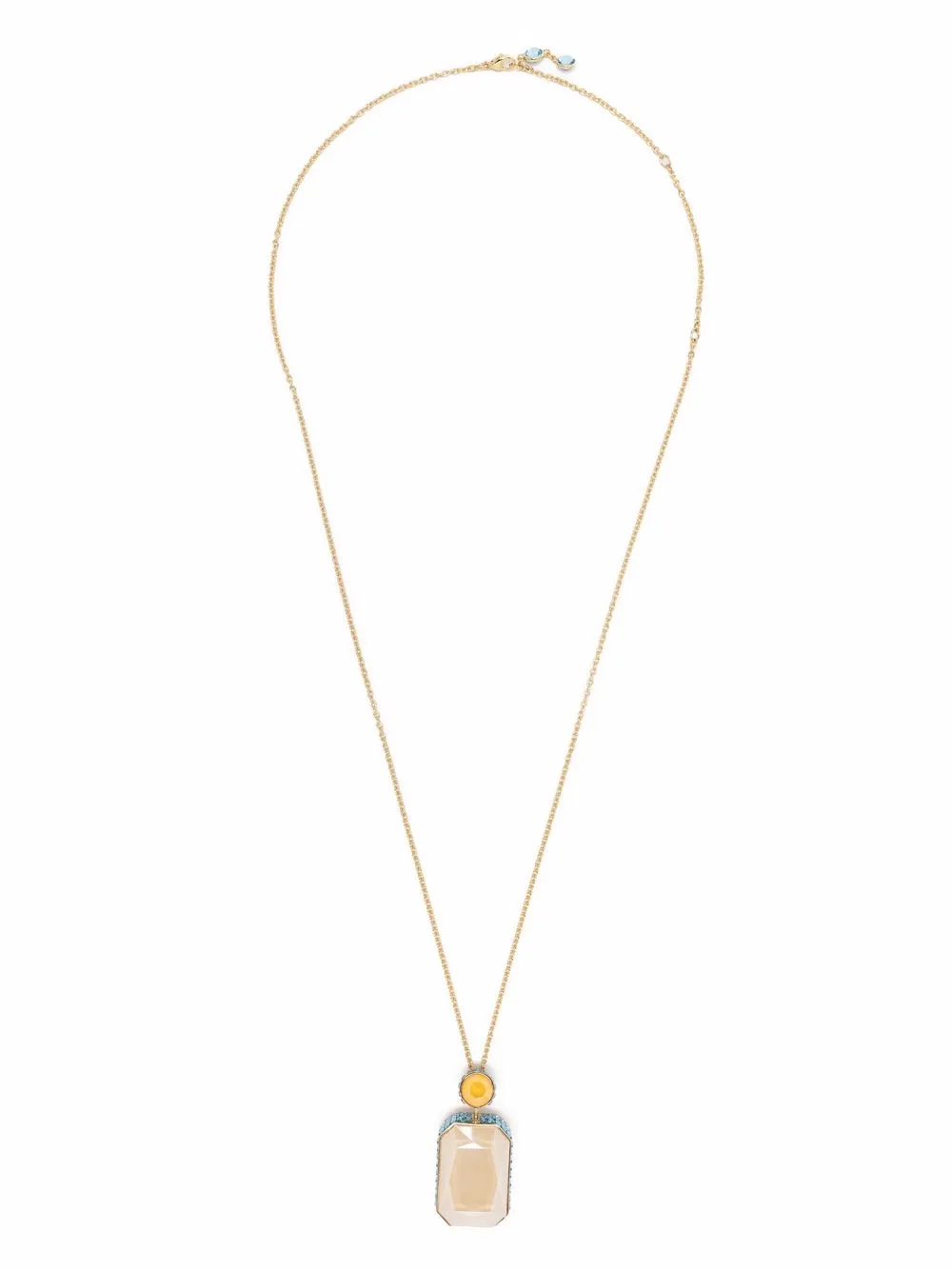 Swarovski Orbita Octagon Cut Crystal Necklace In Gold
