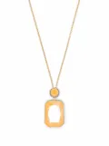 Swarovski Orbita octagon cut crystal necklace - Gold
