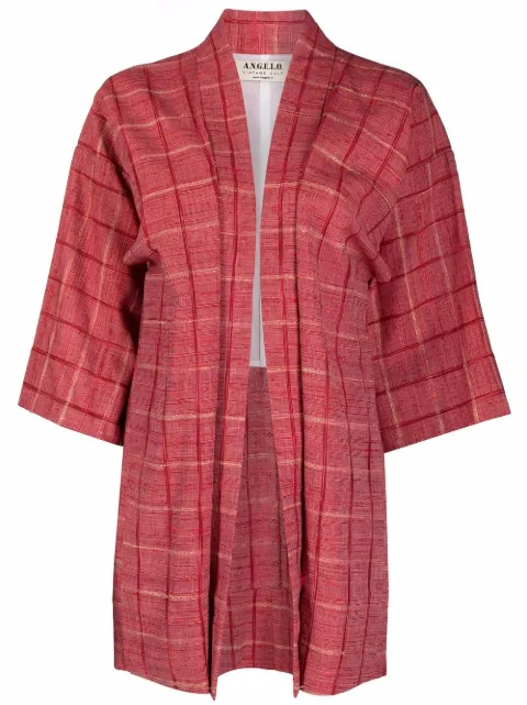 A.N.G.E.L.O. Vintage Cult 1970s square-sleeved checked jacket