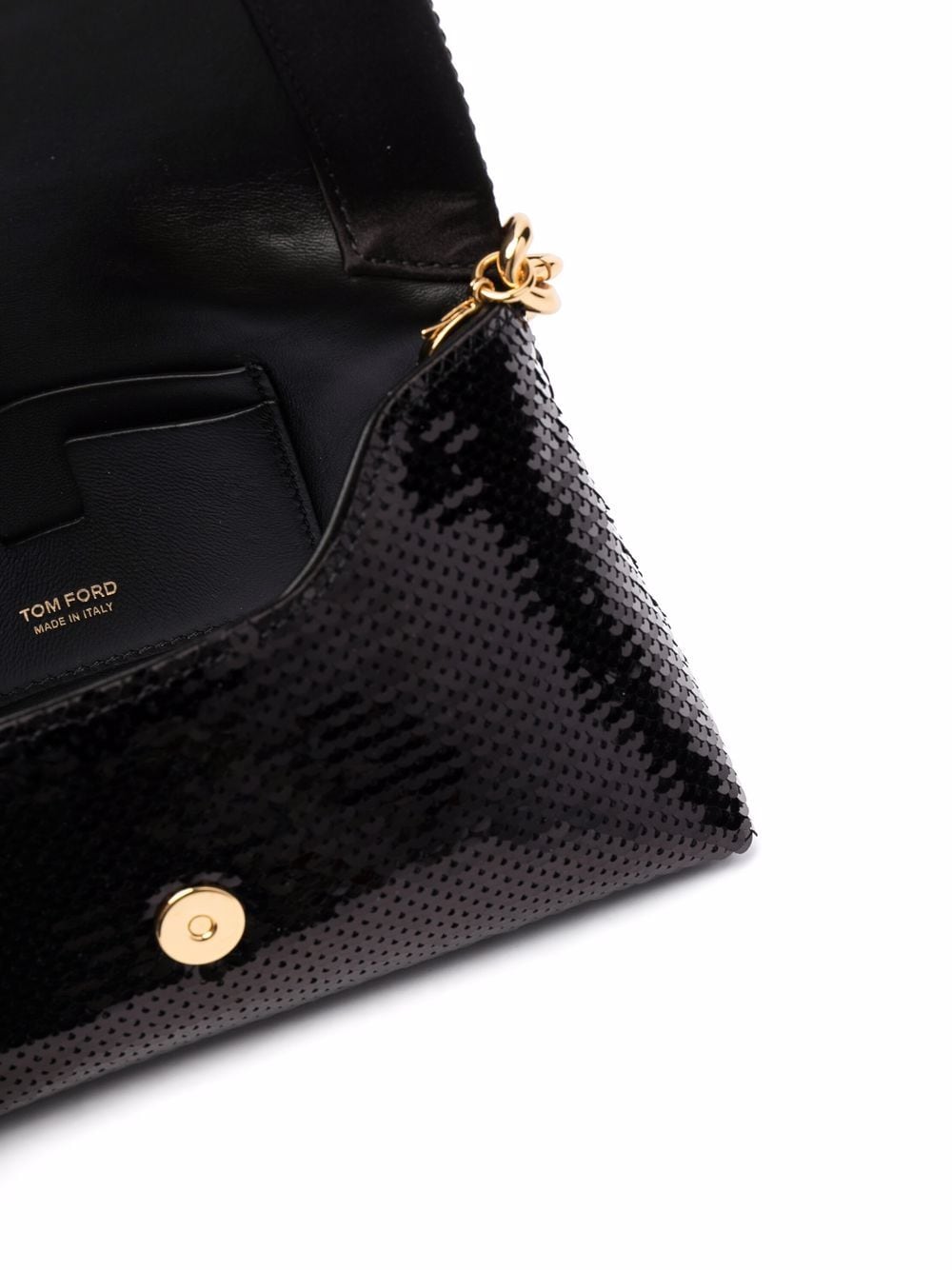 Glitter clutch bag Tom Ford Black in Glitter - 13734466