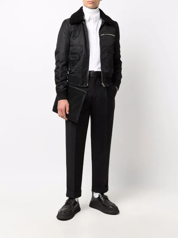 saint laurent shearling bomber jacket